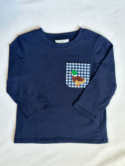 Gingham Pocket Mallard Tee