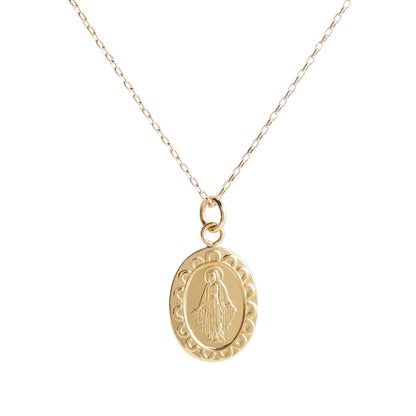 Gold Plated Miraculous Medal Necklace