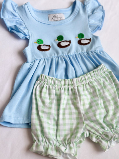 Duck Trio Girls Short Set