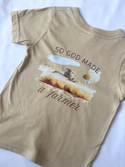 So God Made A Farmer - Gray Originals Tee