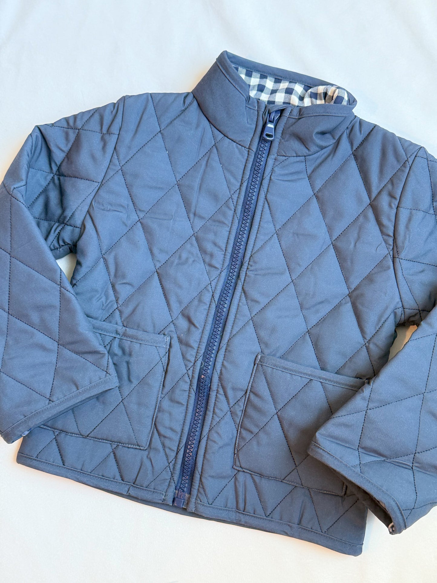 Weston Navy Quilted Coat