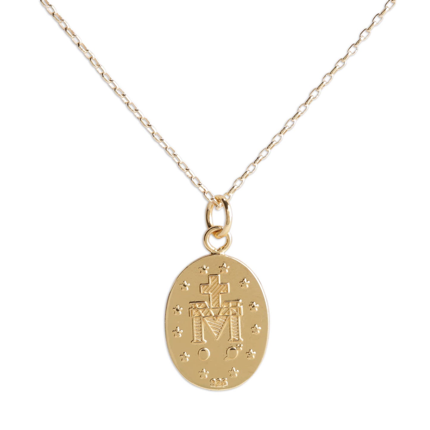 Gold Plated Miraculous Medal Necklace