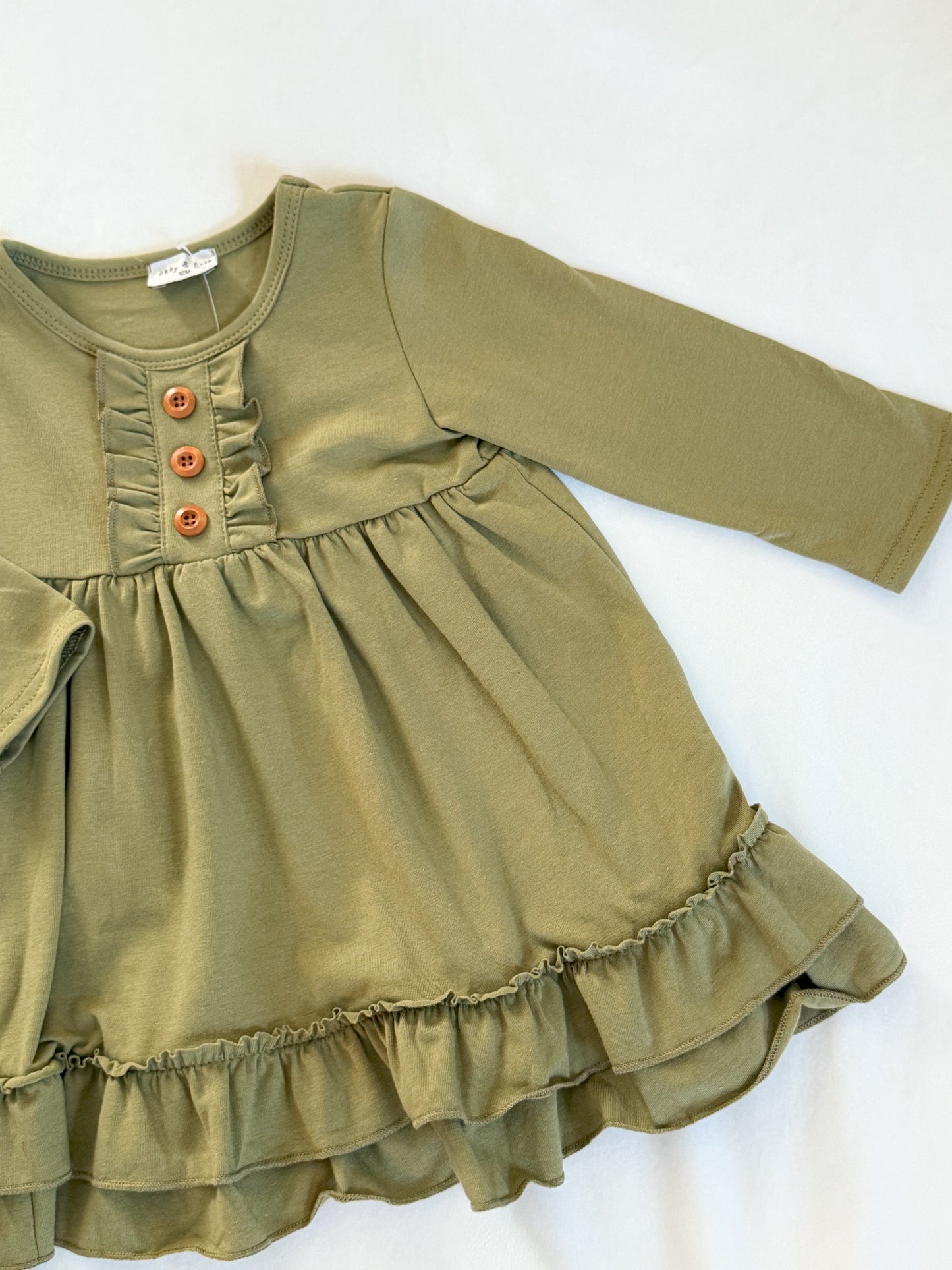 Sage Ruffle Dress