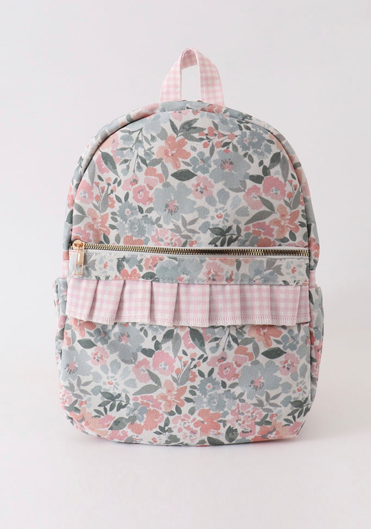 Sage Floral + Gingham Backpack