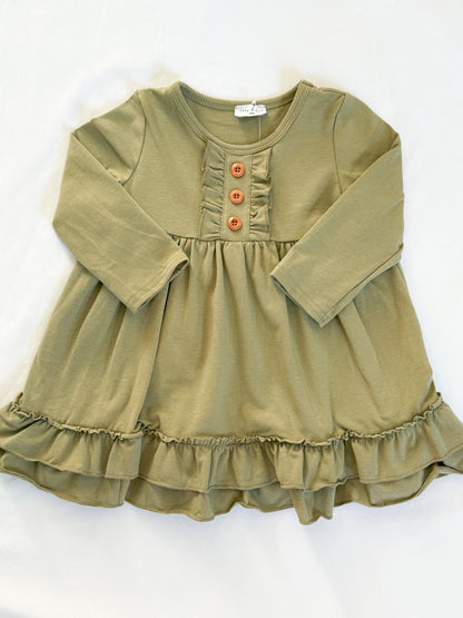 Sage Ruffle Dress