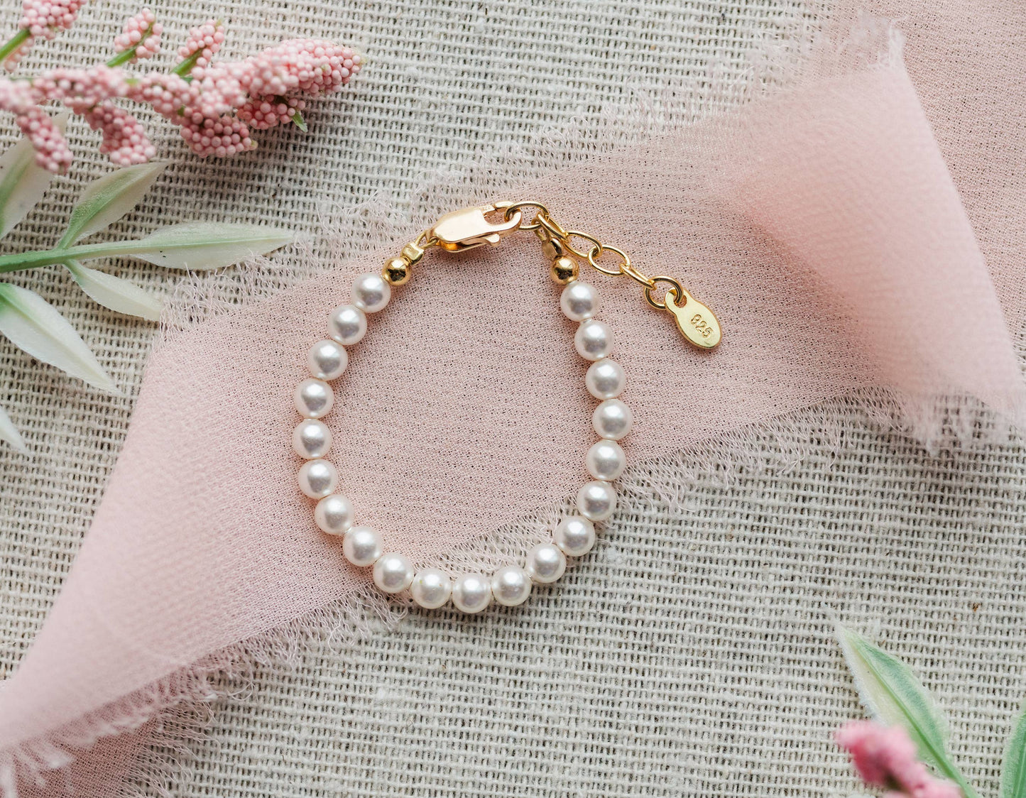 Audrey Gold-Plated Pearl Bracelet