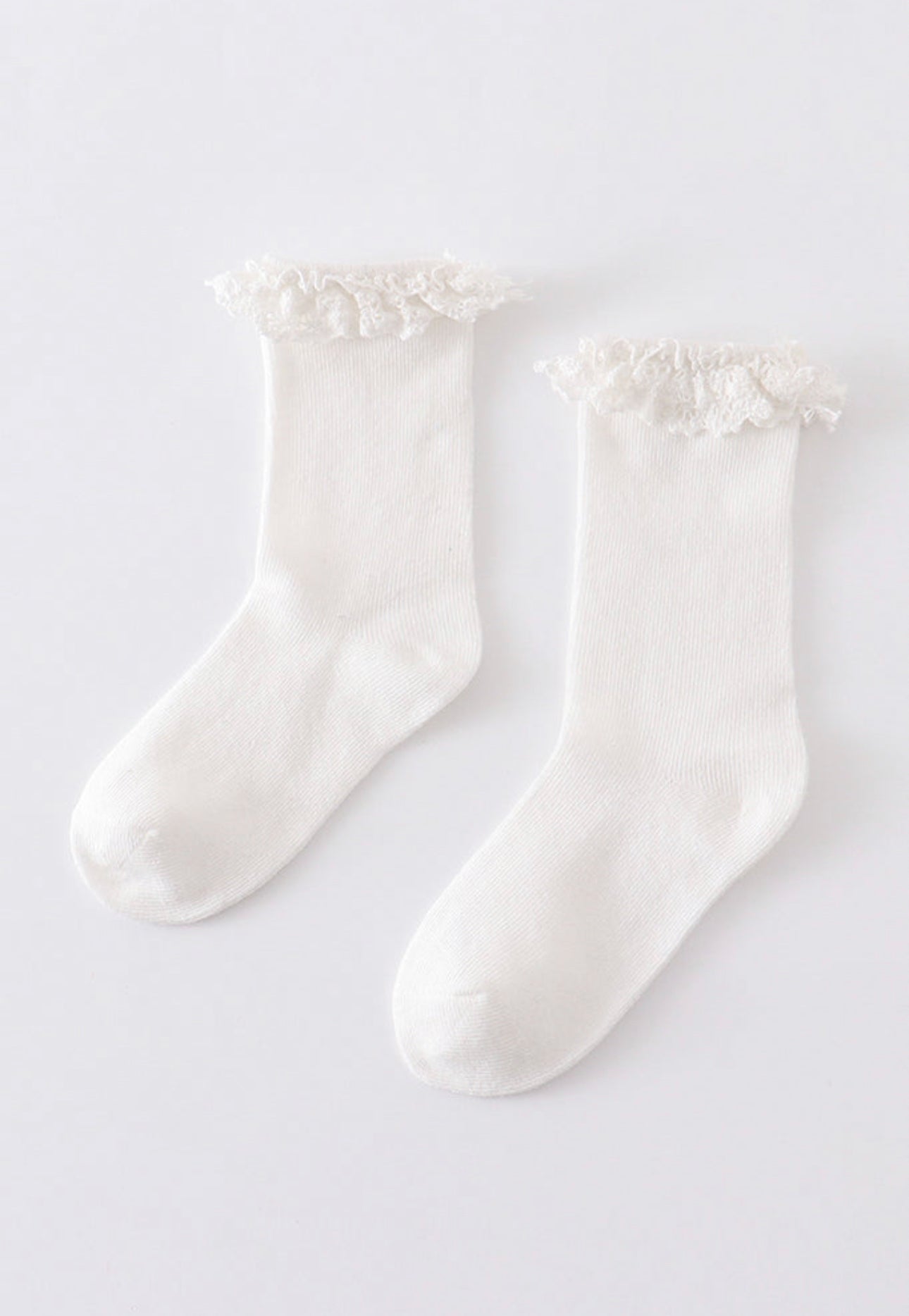 Ivory Knit Lace Socks