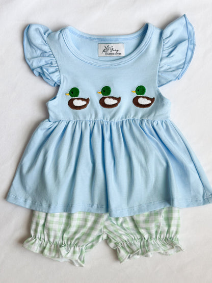 Duck Trio Girls Short Set