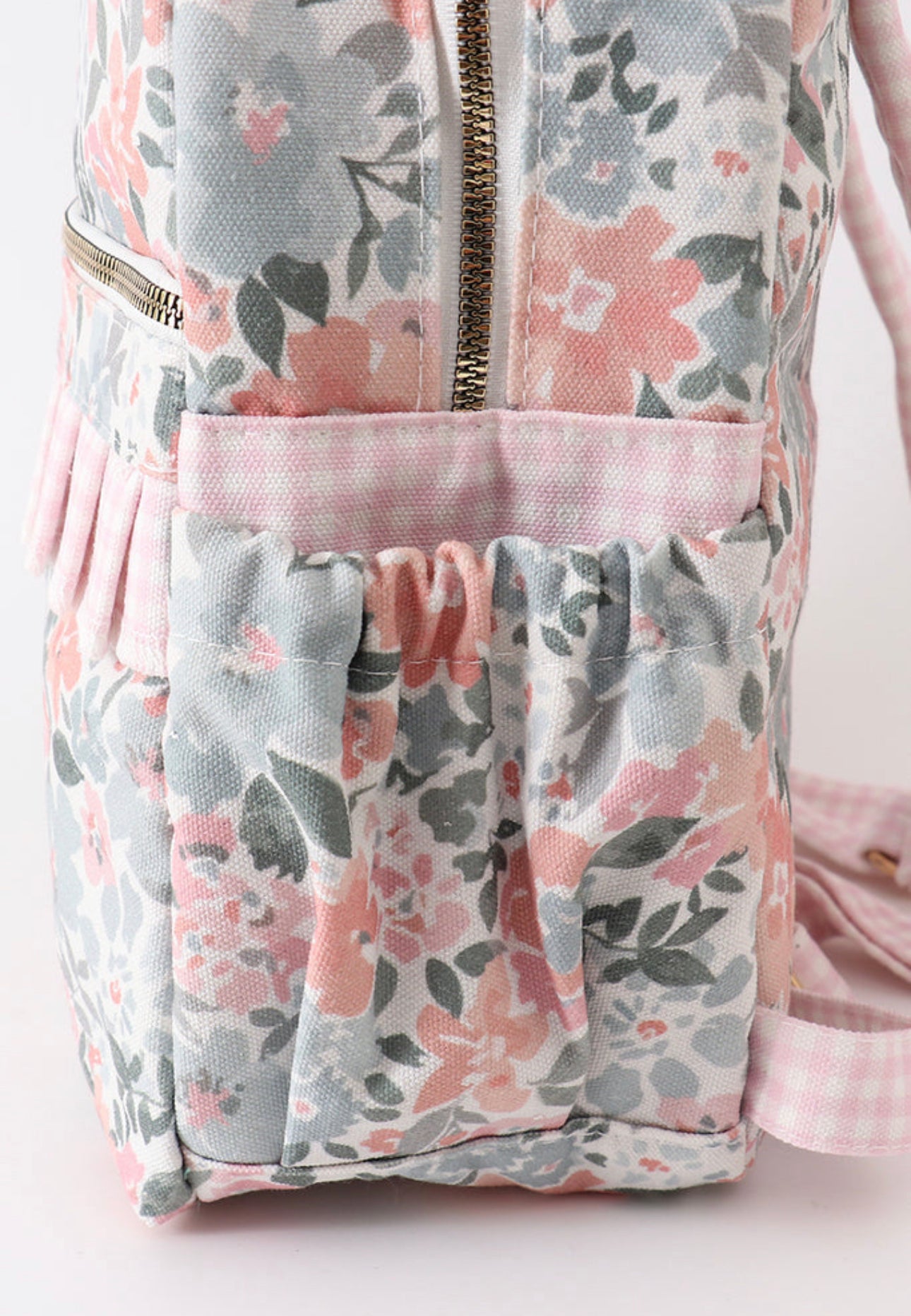 Sage Floral + Gingham Backpack