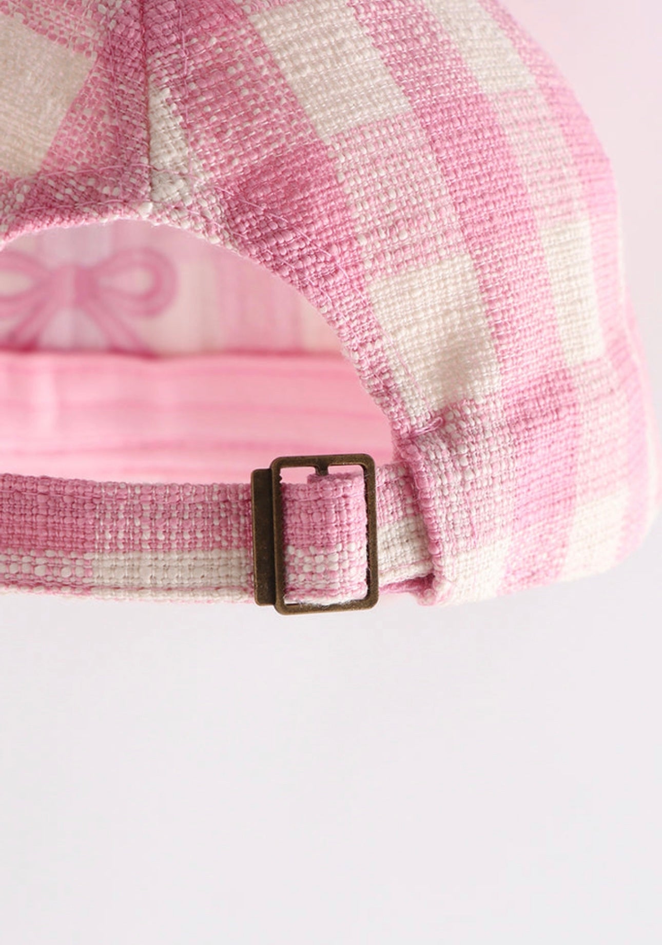 Pink Gingham Bow Hat