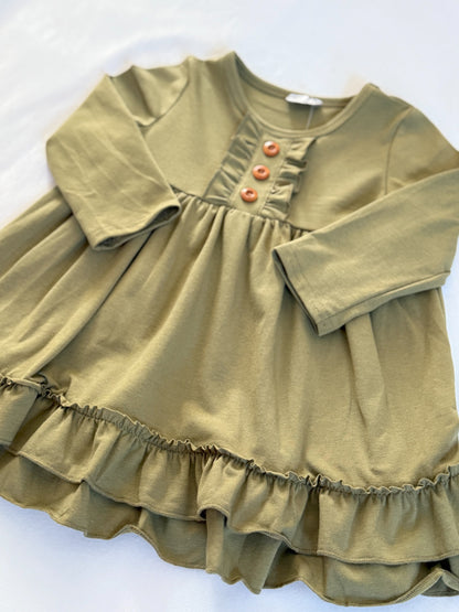 Sage Ruffle Dress