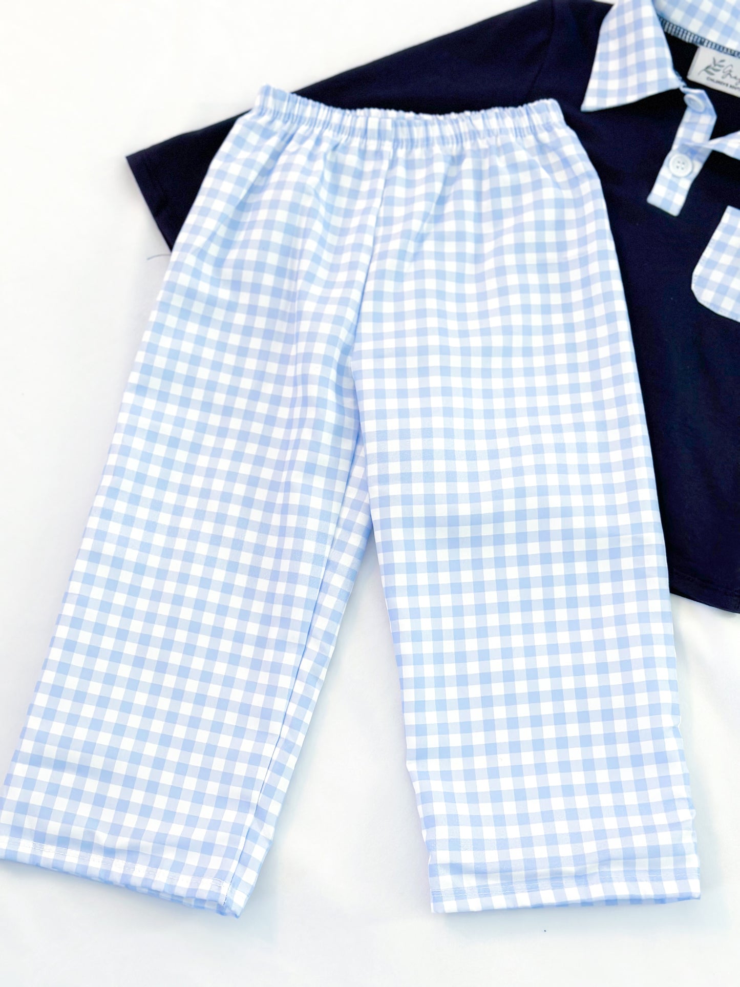 Blue Gingham Winter Set