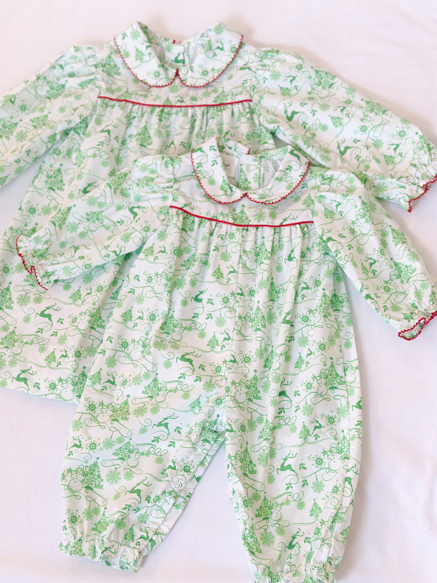 Toile Christmas Romper