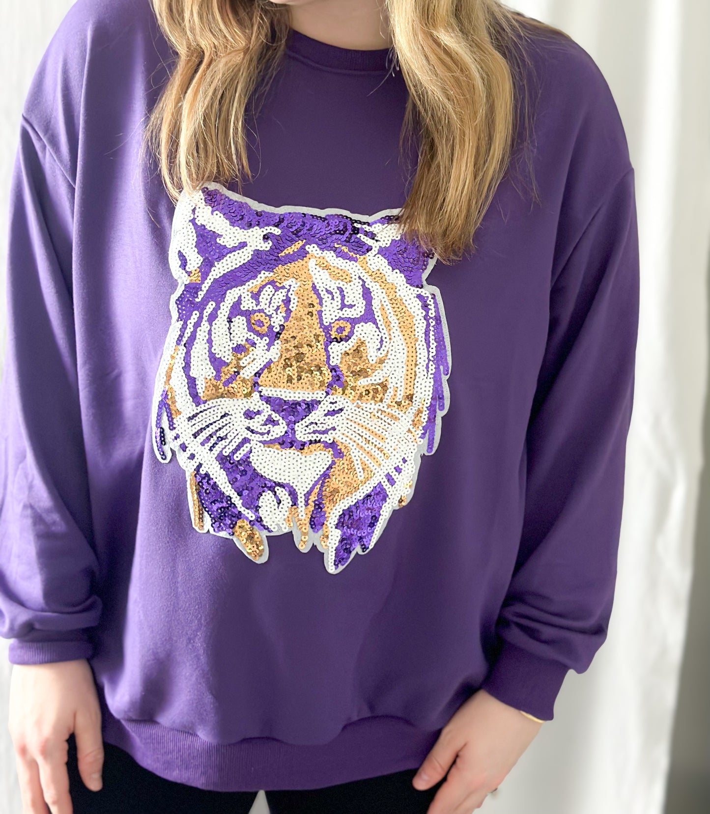 Tiger Sequins Mommy + Me Sweatshirt