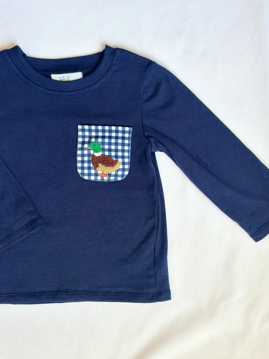 Gingham Pocket Mallard Tee