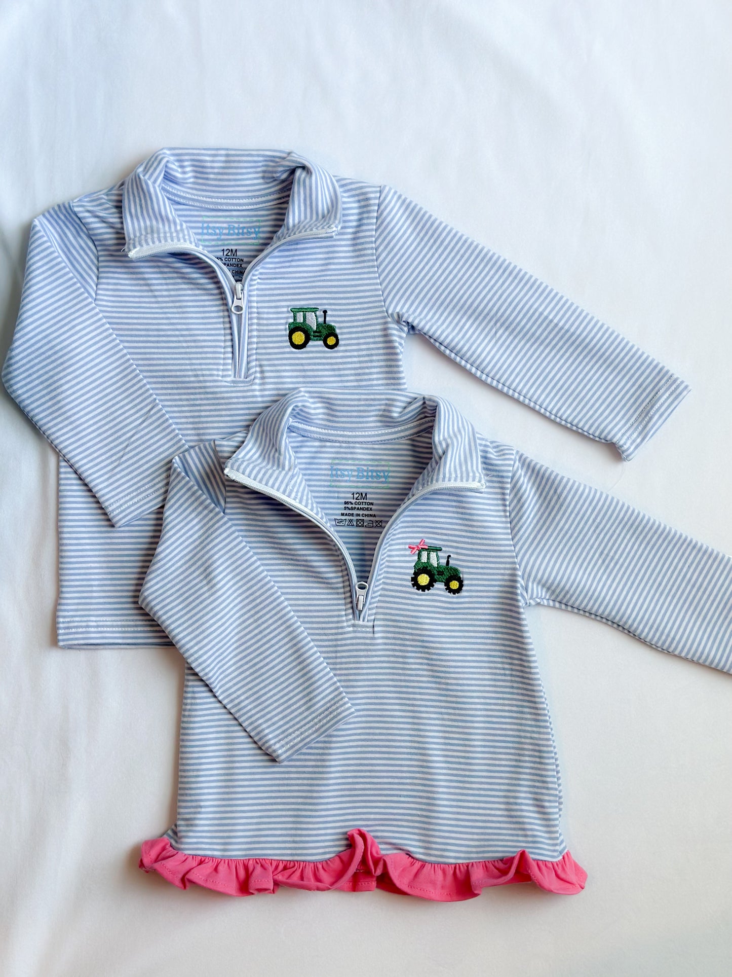 Girls Tractor 1/4 Zip Pullover