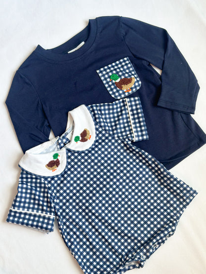 Gingham Pocket Mallard Tee