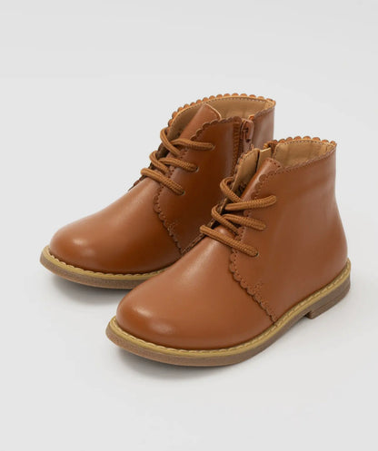 Cinnamon Scallop Trim Boot