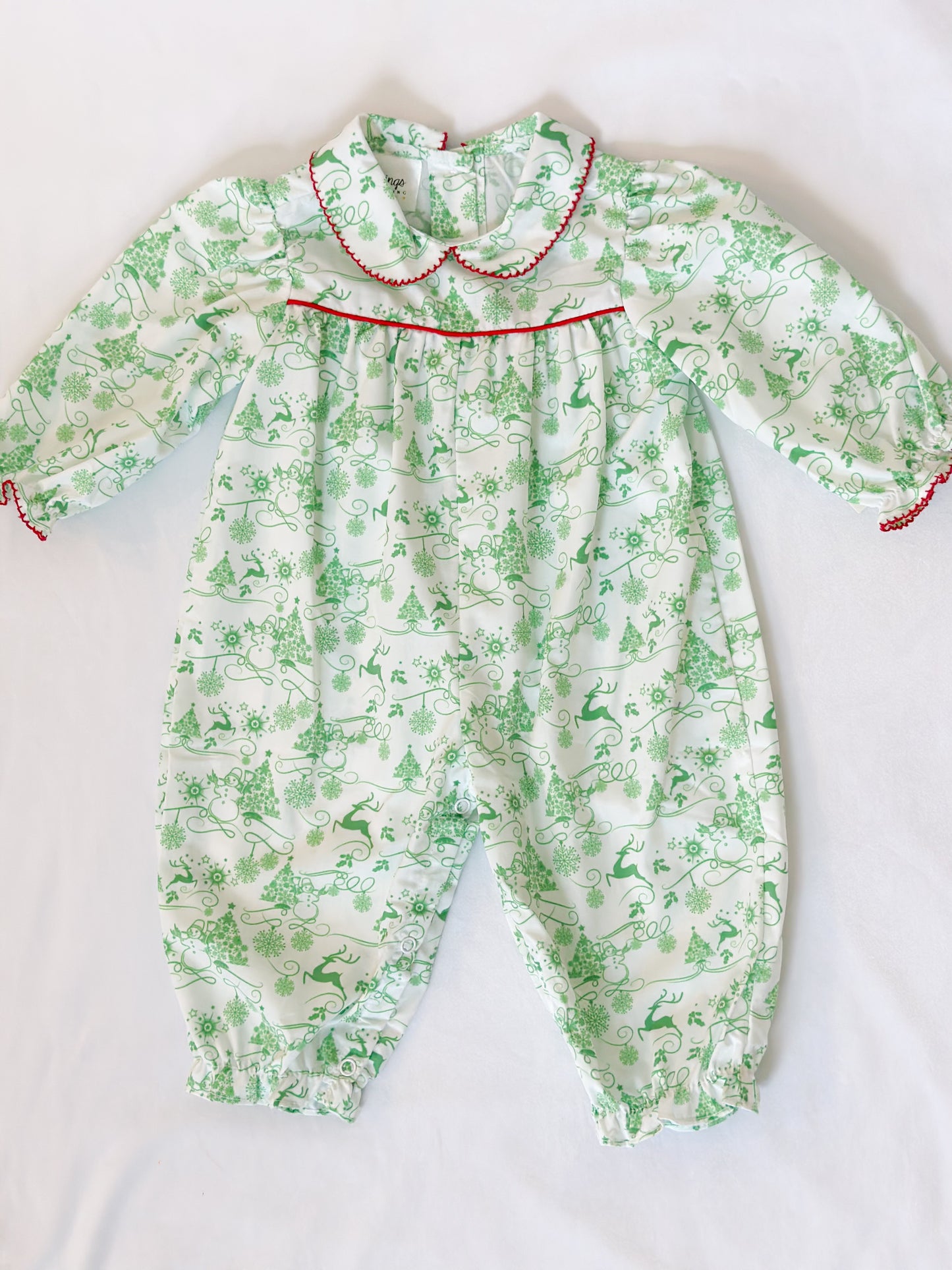 Toile Christmas Romper