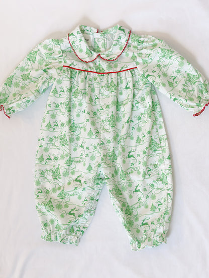 Toile Christmas Romper