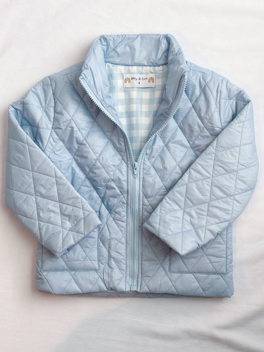 Blue Quilted Coat