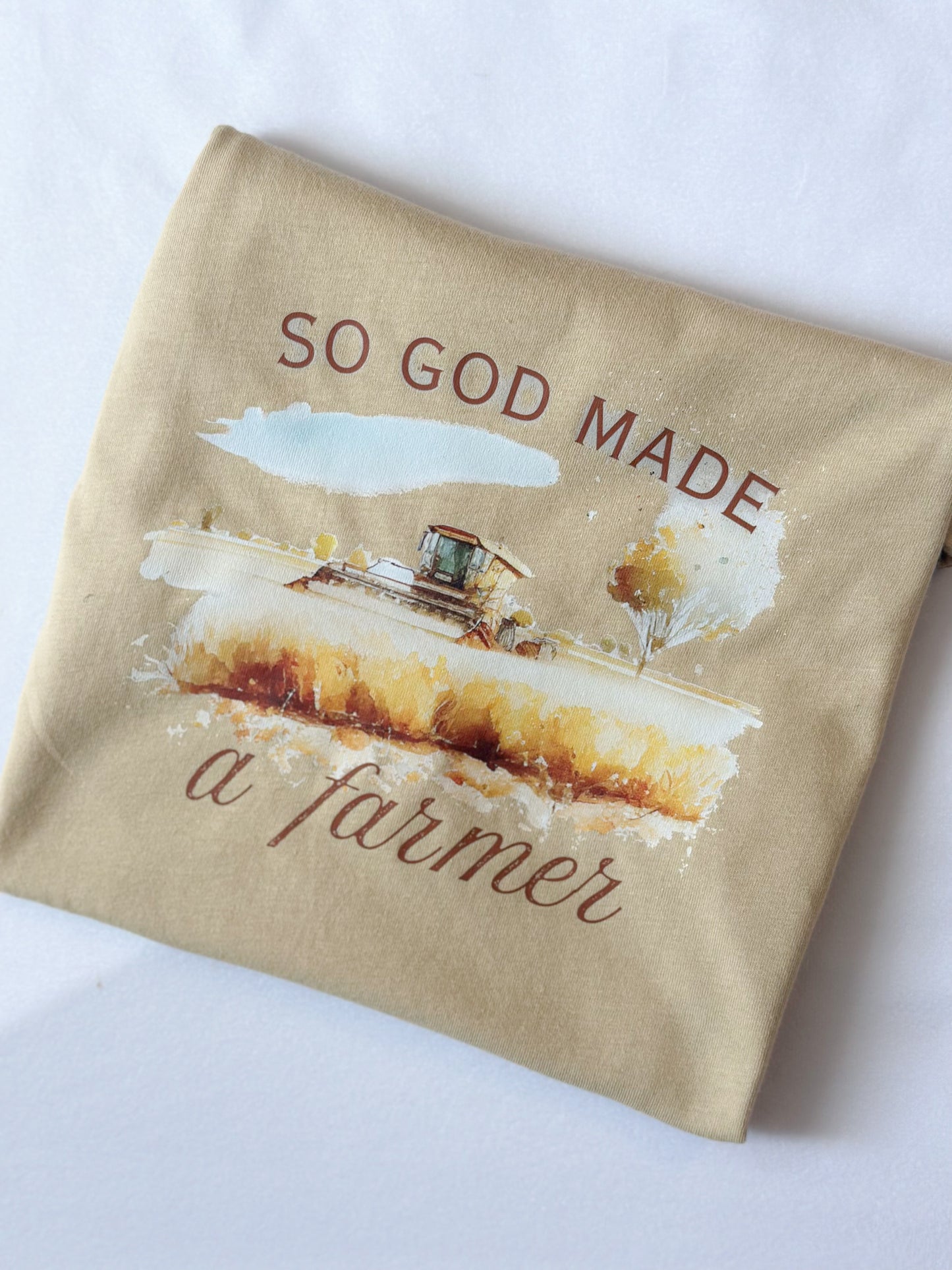 So God Made A Farmer - Gray Originals Tee