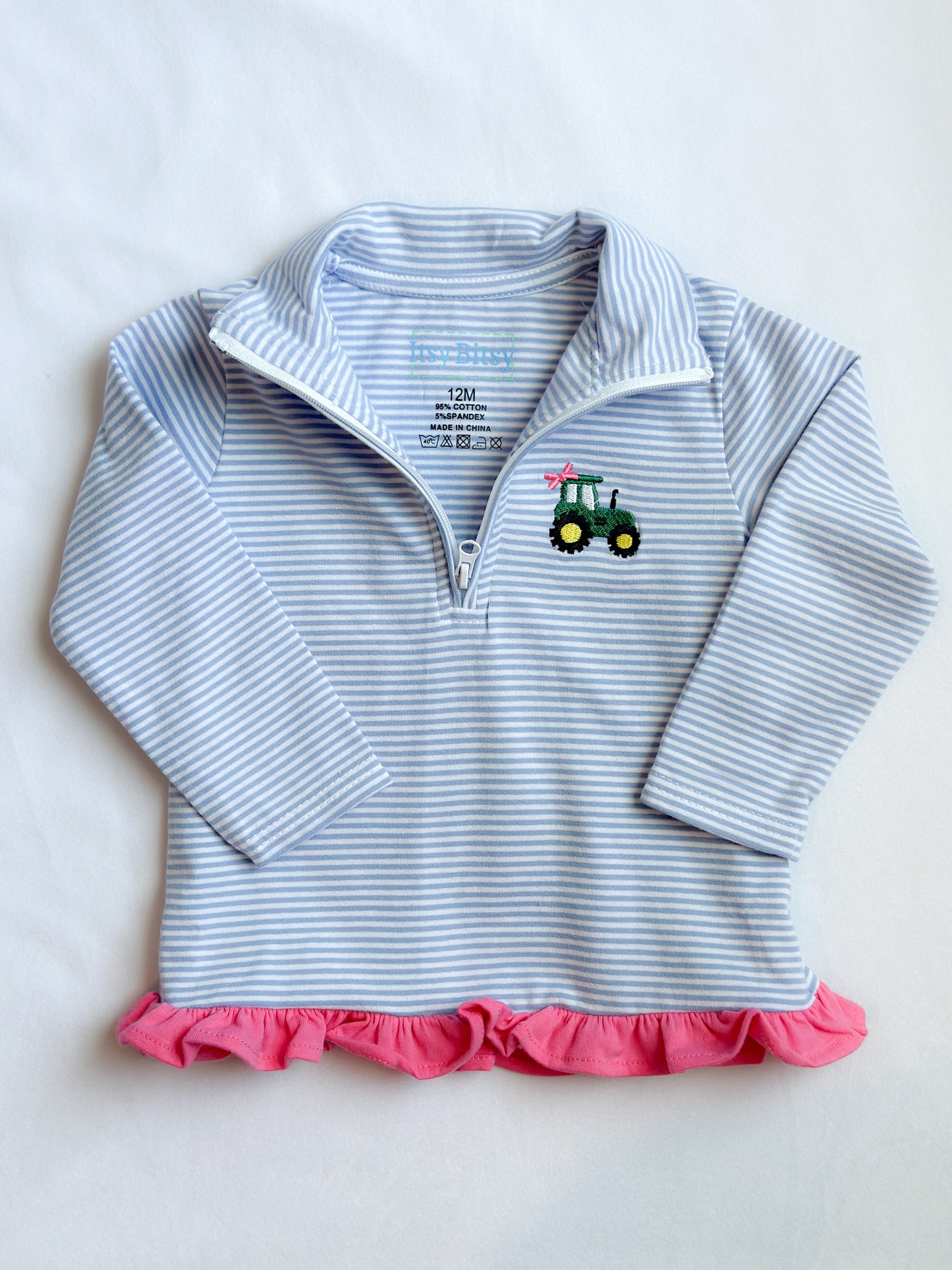 Girls Tractor 1/4 Zip Pullover