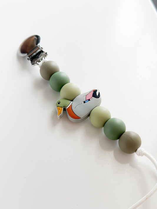 Mallard Pacifier Clip