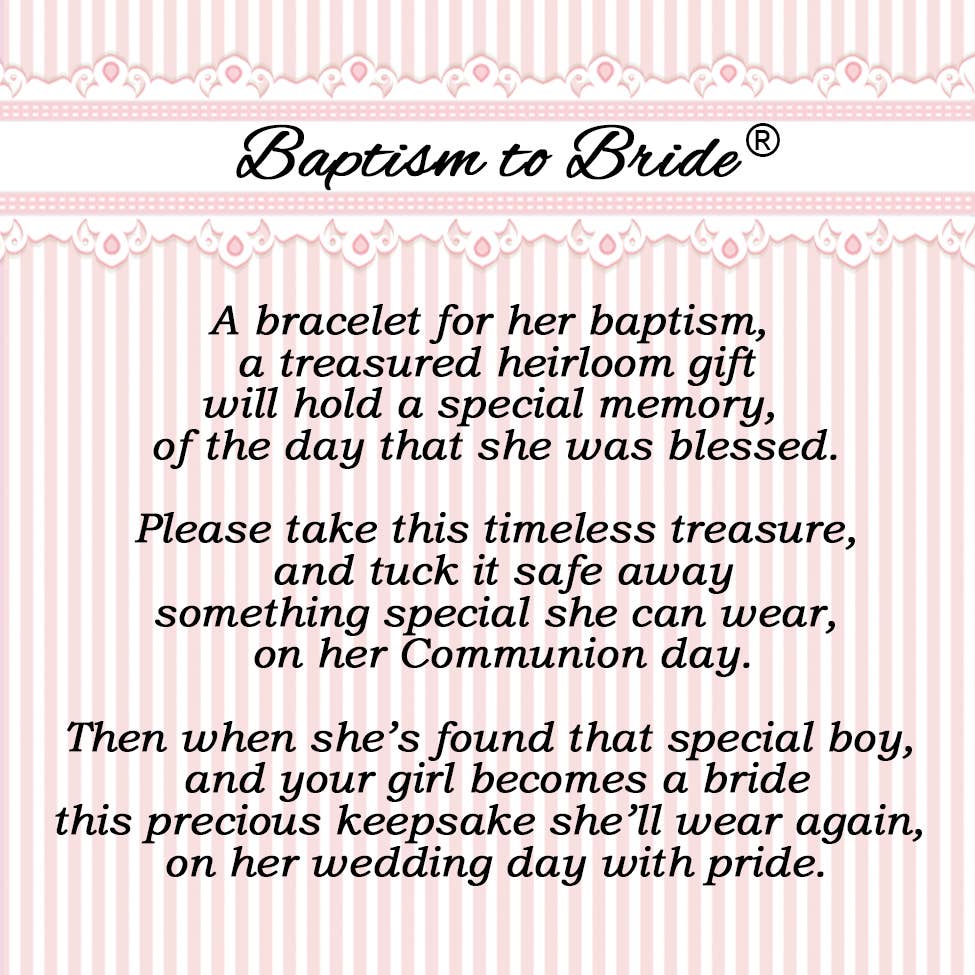 Gold Baptism to Bride Baby Bracelet