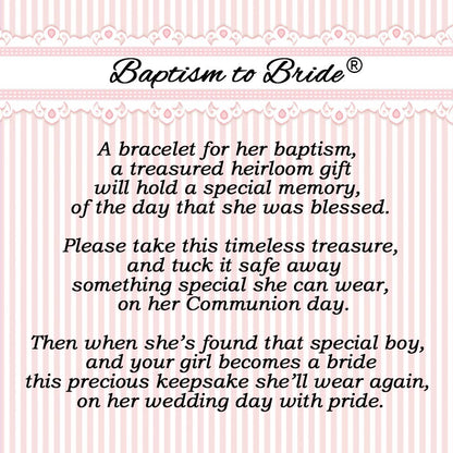 Gold Baptism to Bride Baby Bracelet