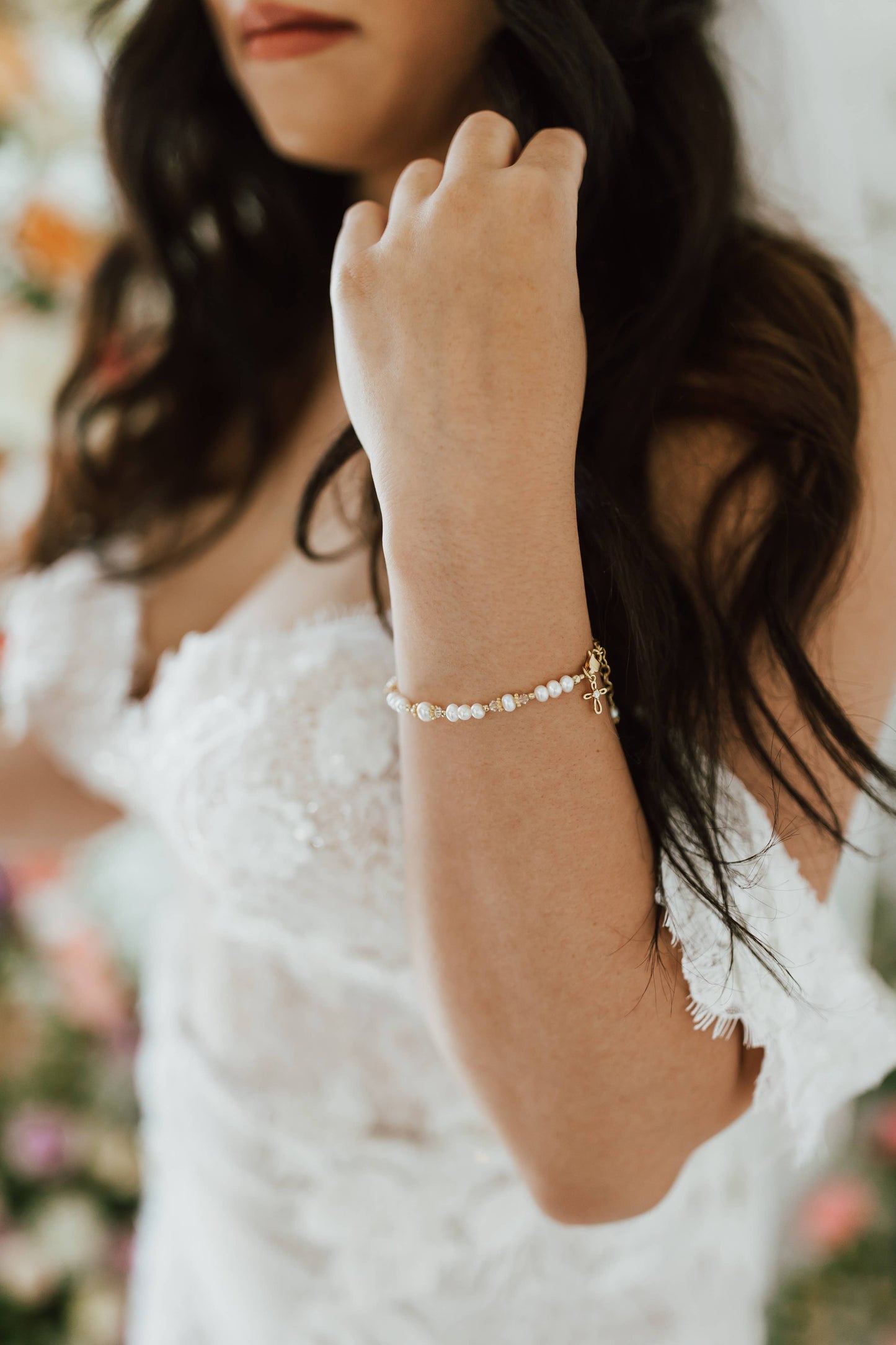 Gold Baptism to Bride Baby Bracelet