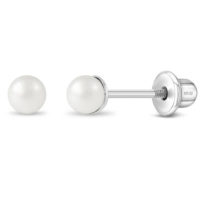 Classic Pearl Earrings - Sterling Silver