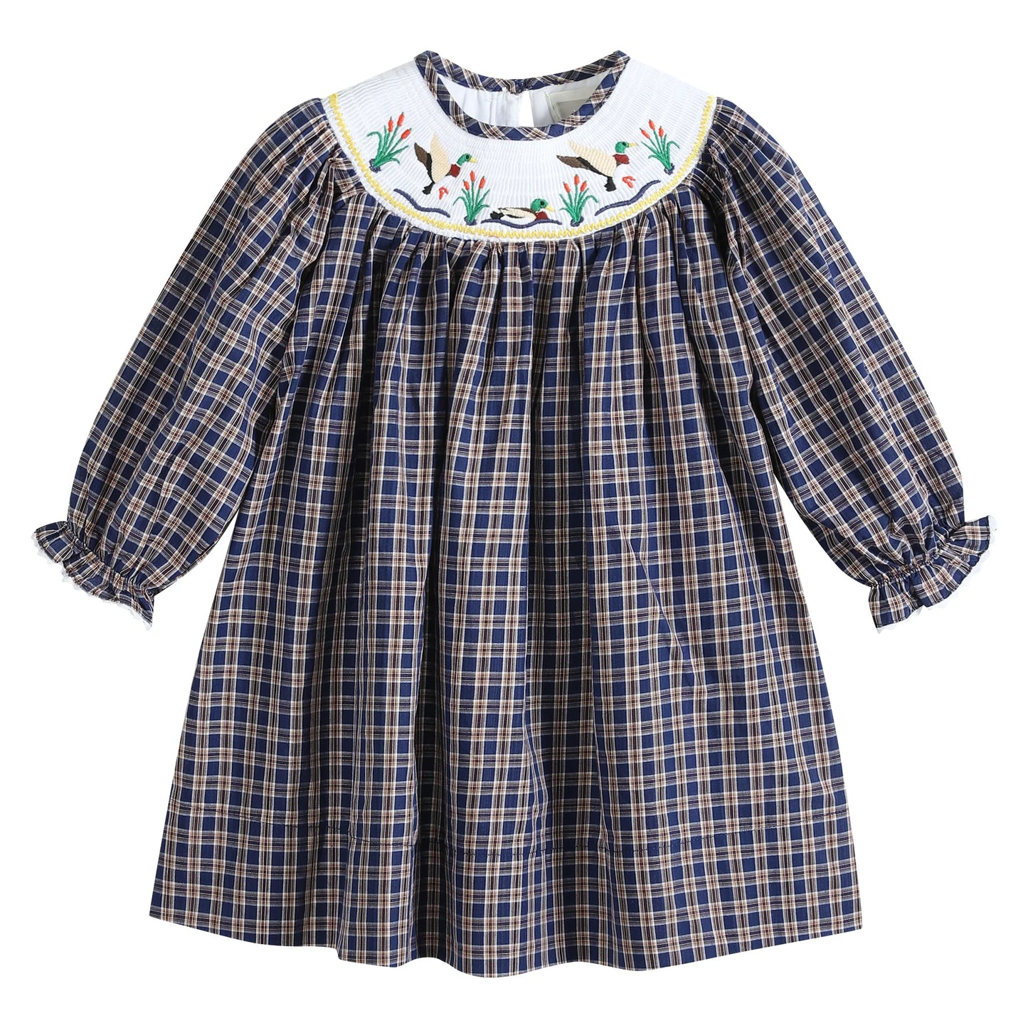 The Emmi Mallard Smocked Dress – Gray Children's Boutique